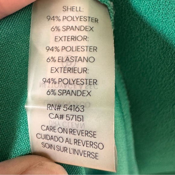 Calvin Klein Flounce Hem Midi Sheath Dress Green Size 10 - Picture 12 of 12